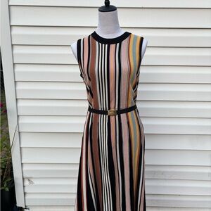 Tory Burch Multicolor Striped Midi Dress